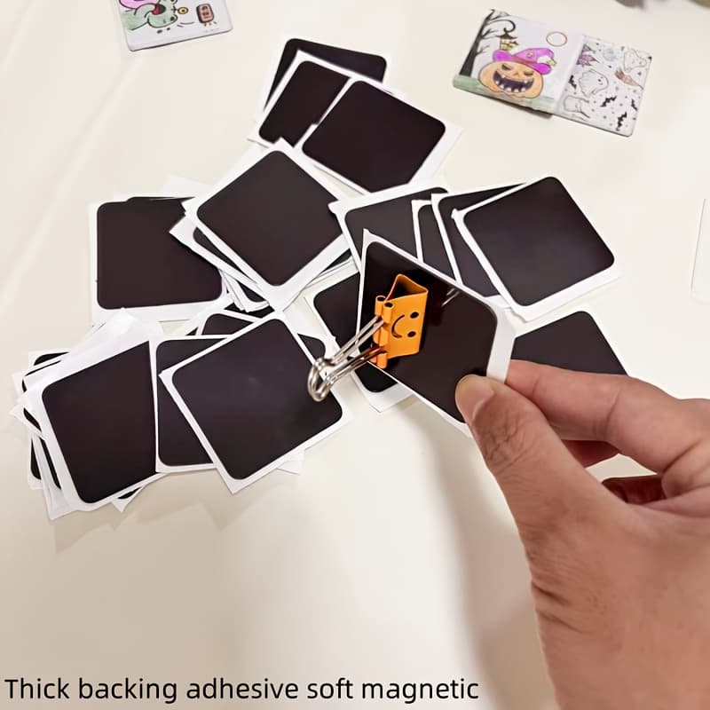 TEMU 30-pack Self-adhesive Soft Magnets, Size 1.97in*1.97in Square Thickened - Magnetic Adsorption - Suitable For Diy Crafts And Fridge Magnets Material