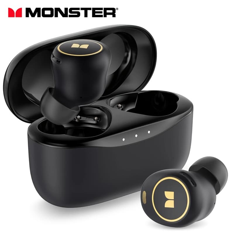 TEMU Monster Wireless Headphones | 5.3 Wireless In-ear Headset With Mic, , Noise Isolation, Touch Control, Type-c Charging, Earcups, Perfect For Daily Use Or As A Thoughtful Holiday Gift