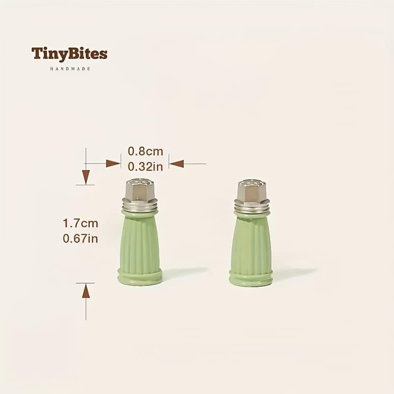 TEMU 2 Vintage Style Mini Spice Bottle Additions, Replica Bjd Dollhouse Creative Model