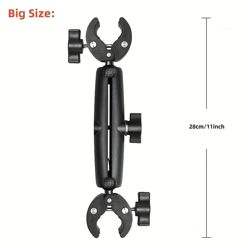TEMU Dual Clamp Crab Clamp For Motorcycle And Bicycle Handlebars, Sports Camera Accessories Compatible With Hero 13, 12, 11, 10, 9, 8, Dji , Pro 4, 3, And X5, X4 Mounting Accessories.