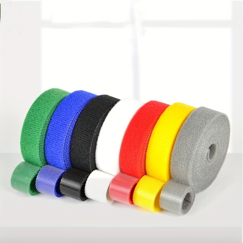 TEMU 7 Rolls Of Hook And Loop Tape, Reusable Self-adhesive Hook And Loop Tape