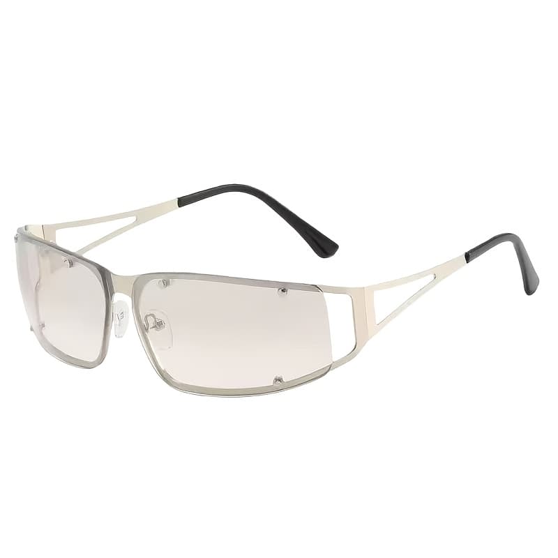 TEMU New High-end Women's Silver Color-changing Trendy Personality Glasses
