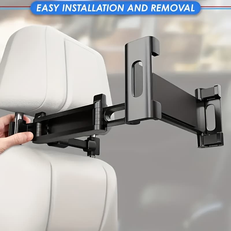 TEMU Telescopic Adjustment Car Rear Headrest Bracket For Tablet Computer Mobile Phone Creative Lazy Car Bracket