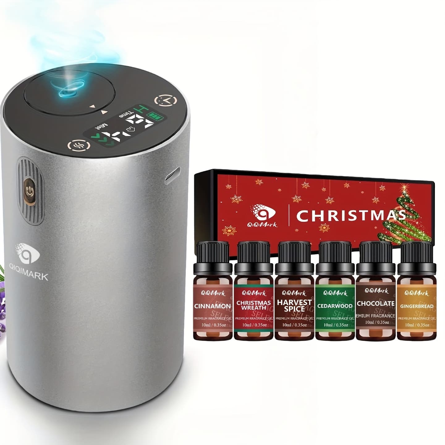 TEMU Waterless Diffuser For Essential Oil, Aromatherapy Diffusers For Home Nebulizer Air Freshener Diffuser Mini Scent Machine Battery Operated 4 Mist /2/3/4/6h Timers Auto-off For Car Bedroom Hotel