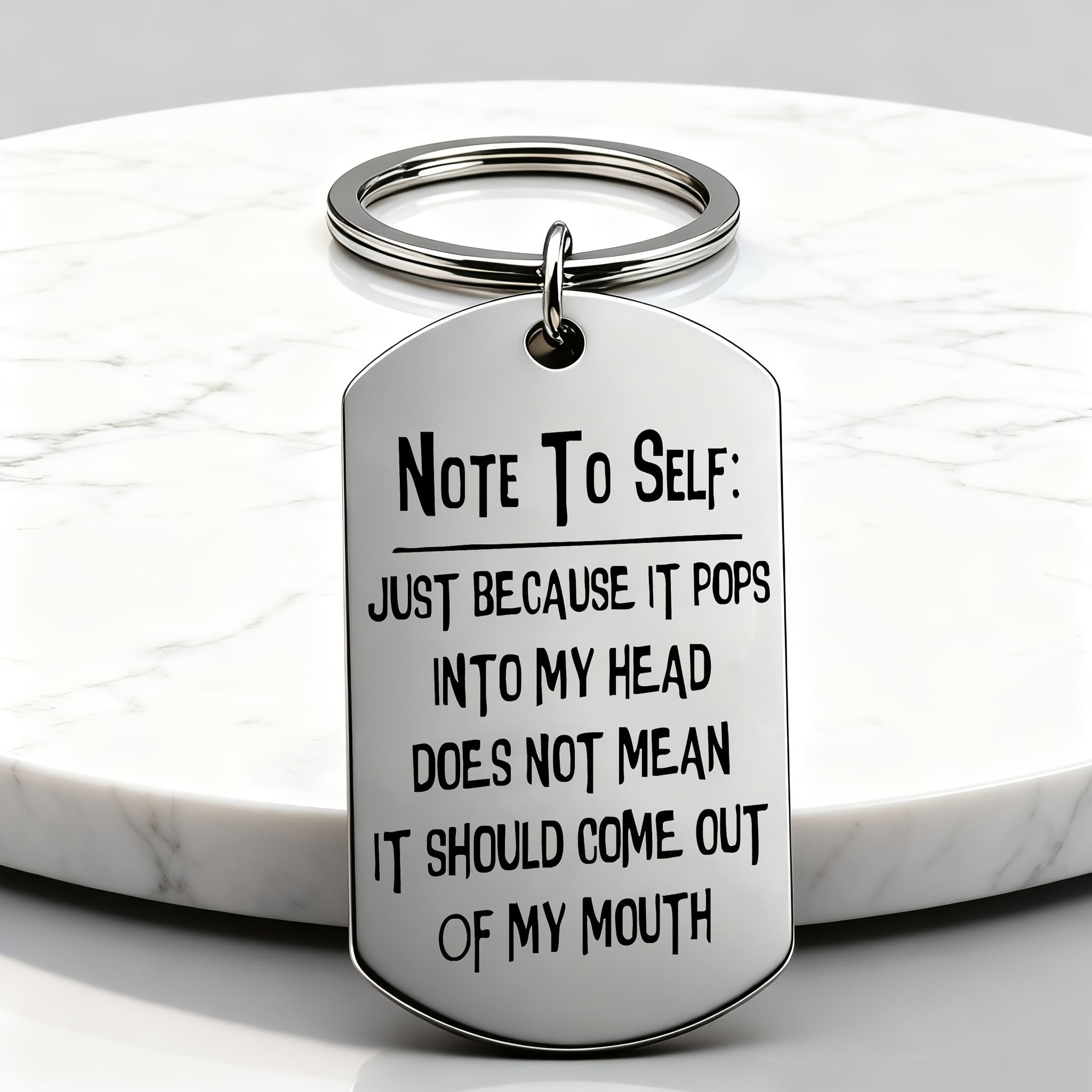 TEMU : It Pops Into My Head Does Not Mean It Of " Fun Keychain, Self-explanatory Copy, Perfect Gift