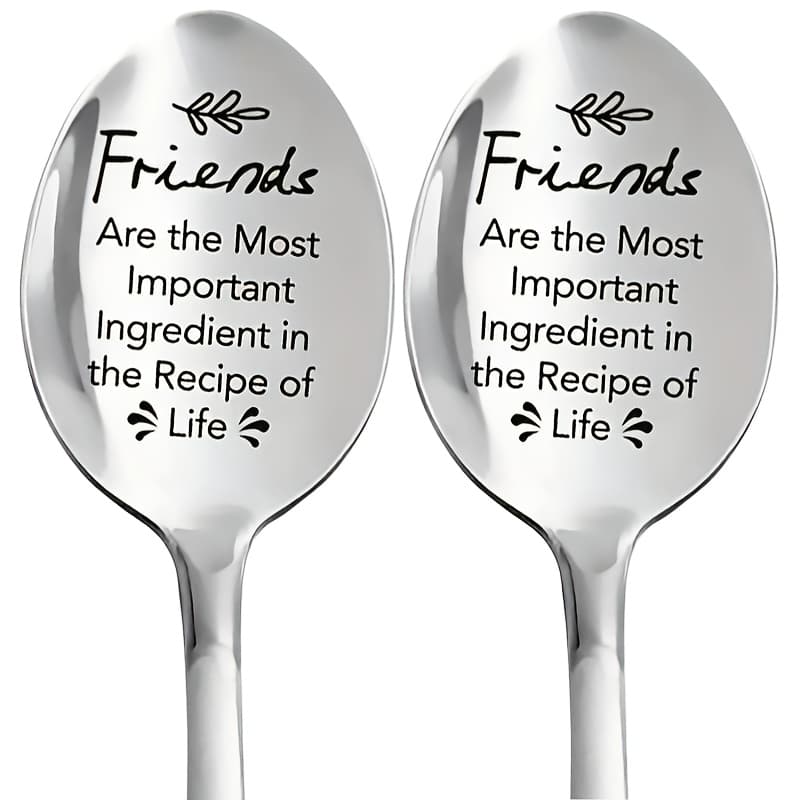TEMU 2pcs Engraved Stainless Steel Spoons - " Are The Most Important " - Coffee, Tea, Dessert Spoons - Ideal Gift For , Birthday, Christmas, Party Supplies