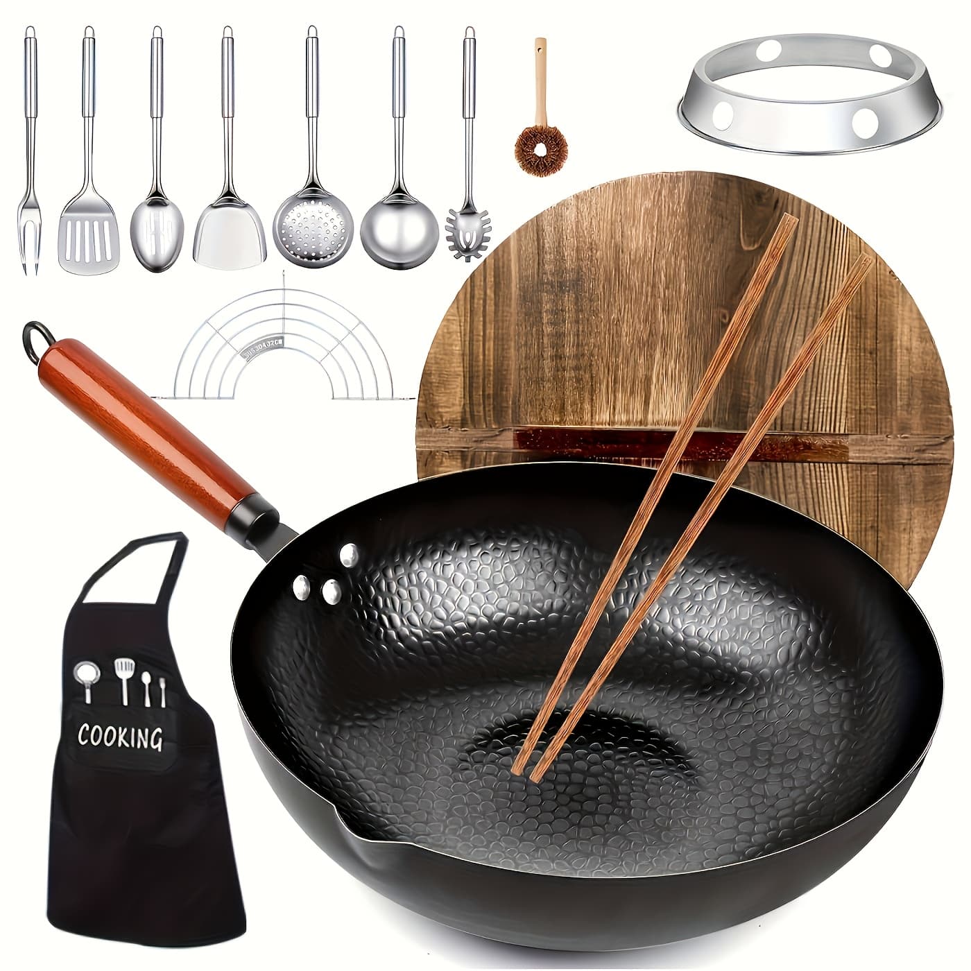 TEMU 1 Set Of Lidded Frying Pan - , Heat-resistant Cooking Surface - Versatile Frying Pan Suitable For All Stovetops, Including Convenient Cooking Accessories For Stir-frying And Cooking