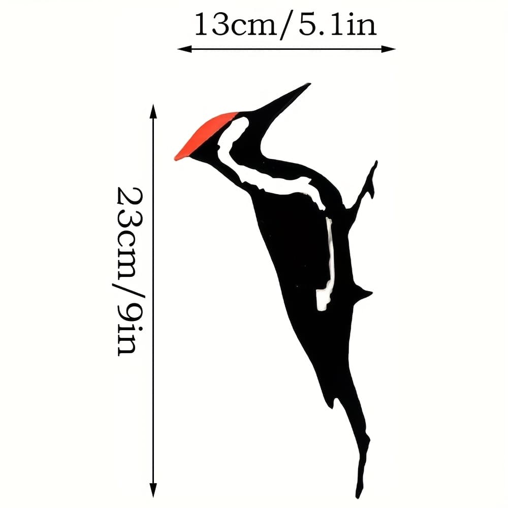 TEMU Woodpecker On A Branch Metal Wall Art - Ideal For Outdoor Decoration, Birthday And Housewarming Gifts