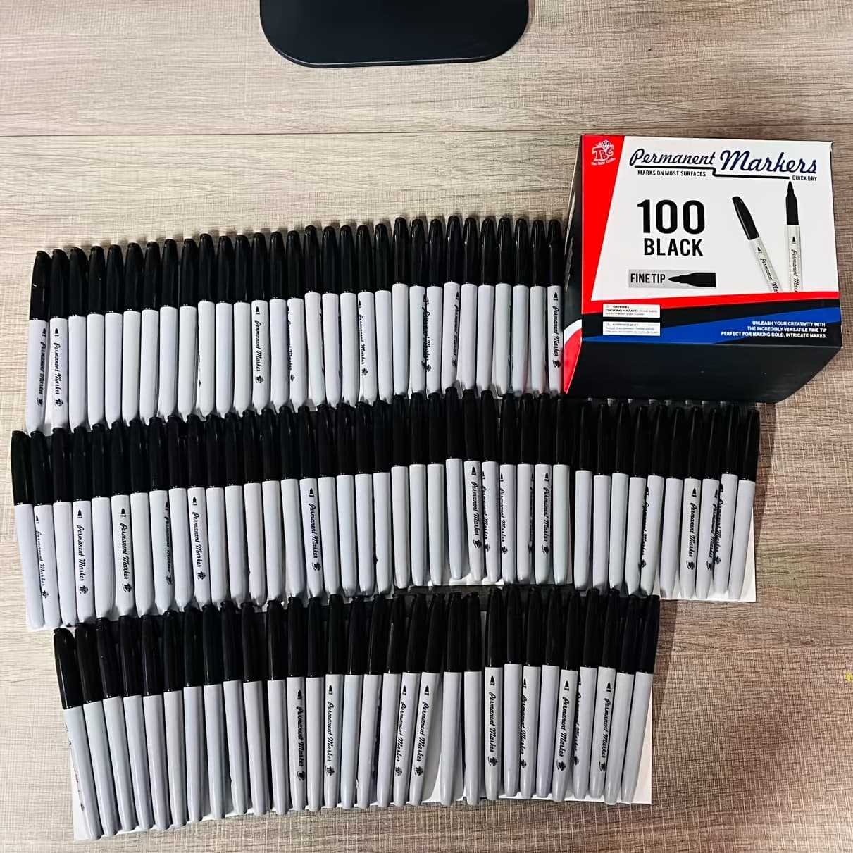 TEMU Tbc The Best Crafts Permanent Markers Set, Fine Flexible Tip, Quick-dry & Fade-resistant, Works On Paper, Plastic, Metal & More()