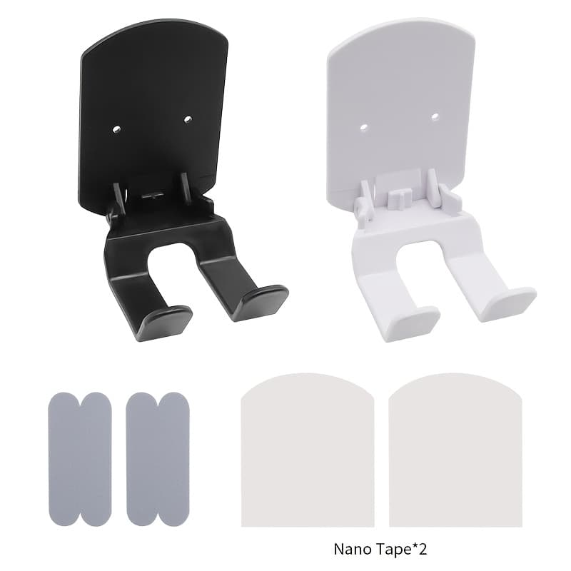 TEMU Set Of 2 Game Controller Holders | Won't Damage Walls, Can Hang Headphones, Made Of Abs Material, Not, In Black And White Colors