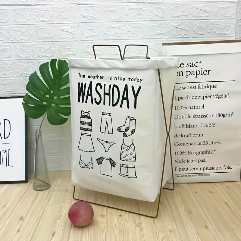 TEMU Large Rectangular Laundry Hamper Basket With Handles - Multi- For Home College Dorm Bathroom And Bedroom - Stylish And Functional Clothes Storage Organizer Laundry Baskets, Laundry Hampers