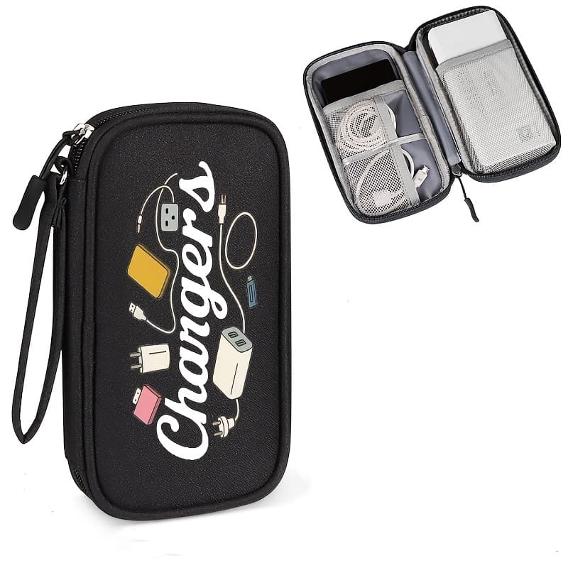 TEMU A Compact Travel Organizer For Electronic Additions, Ideal For Keeping Things Like Data Cables, , Smartphones, Usb Sticks, And More, All In Protective Pouches