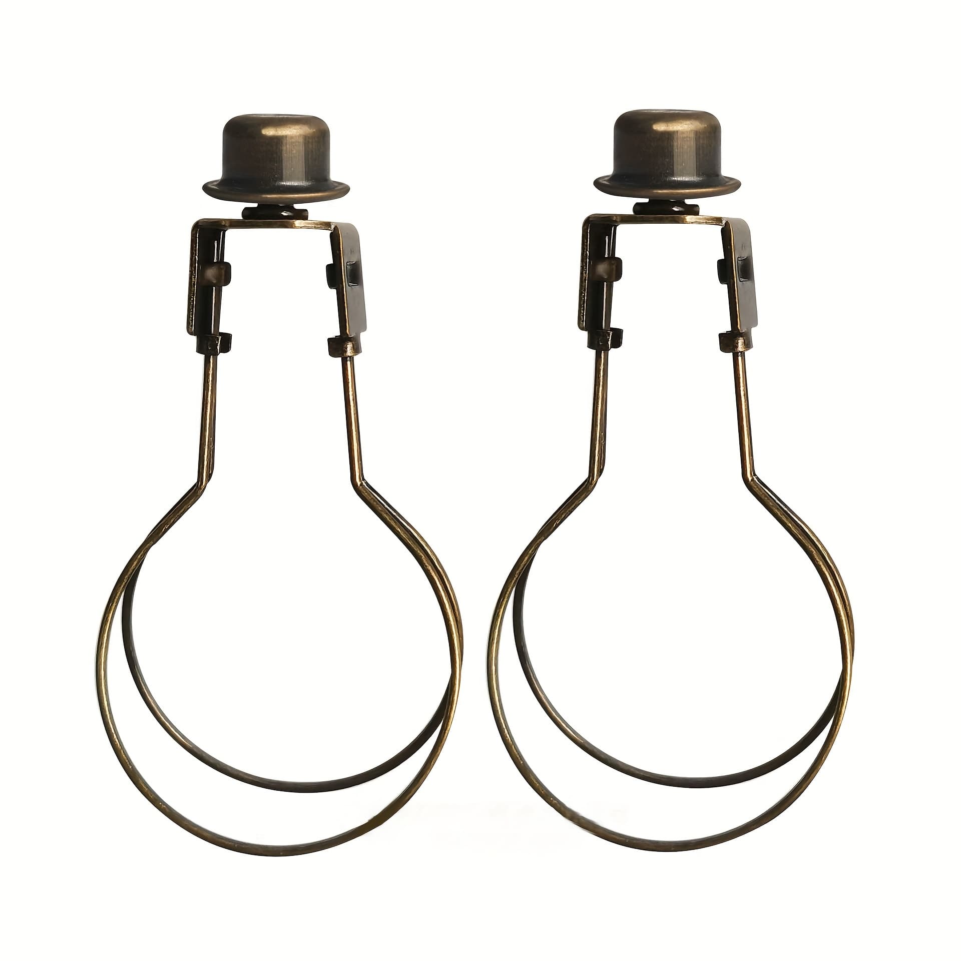 TEMU 2pcs Lamp Shade Light Bulb Clip Adapter, Lamp Shade Holder With Knob , Clip On Lampshade Adapter To Keep Lamp (bronze)