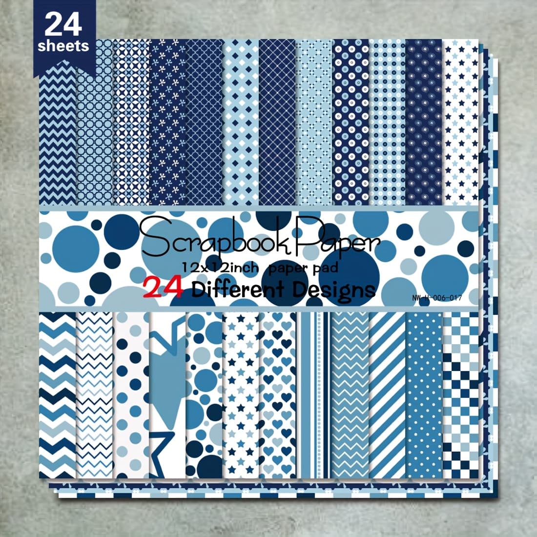 TEMU 24 Sheets 12" X 12" Paper, Seamless Background Art Craft Pattern Paper For Scrapbooking Craft Cardstock Paper, 24 Different Designs Decorative Background Card -