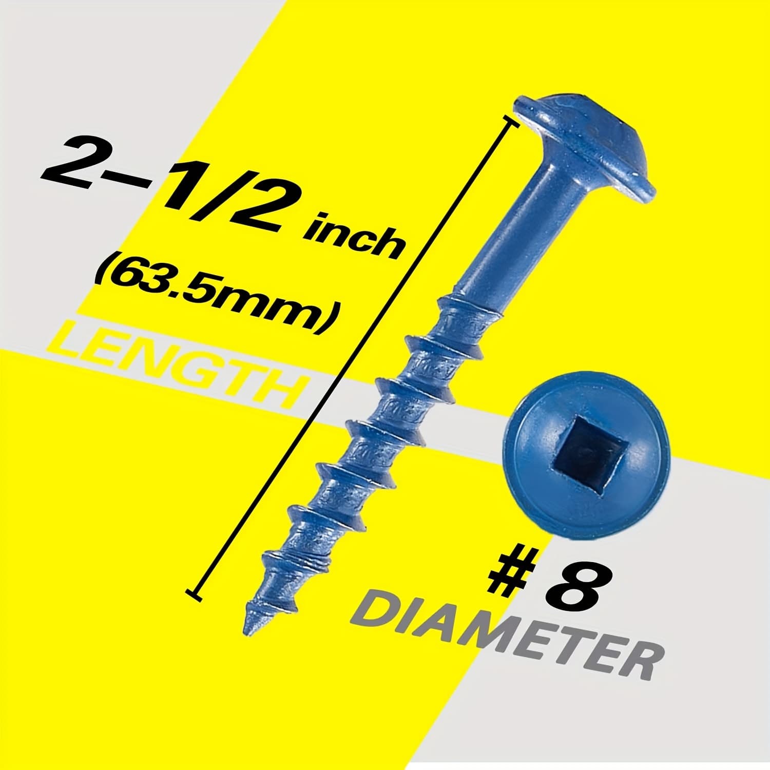 TEMU 100pcs Of Square Hole Screws With A And Square Drive Head For Wood