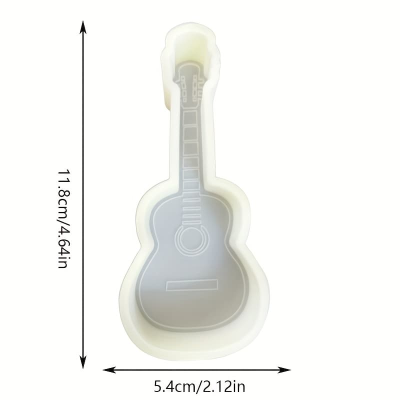 TEMU 1pc Guitar-shaped Air Freshener Silicone Mold, Plaster Mold, Resin Liquid Mold
