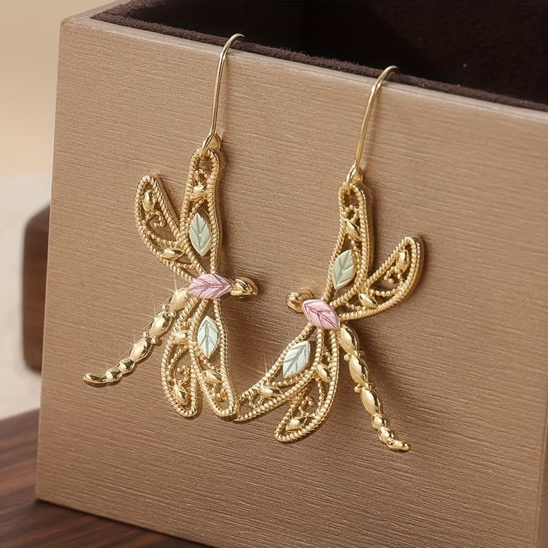 TEMU Design Carved Pattern Dangle Earrings Bohemian Style Insect Earrings Jewelry Trendy Female Ear Ornaments