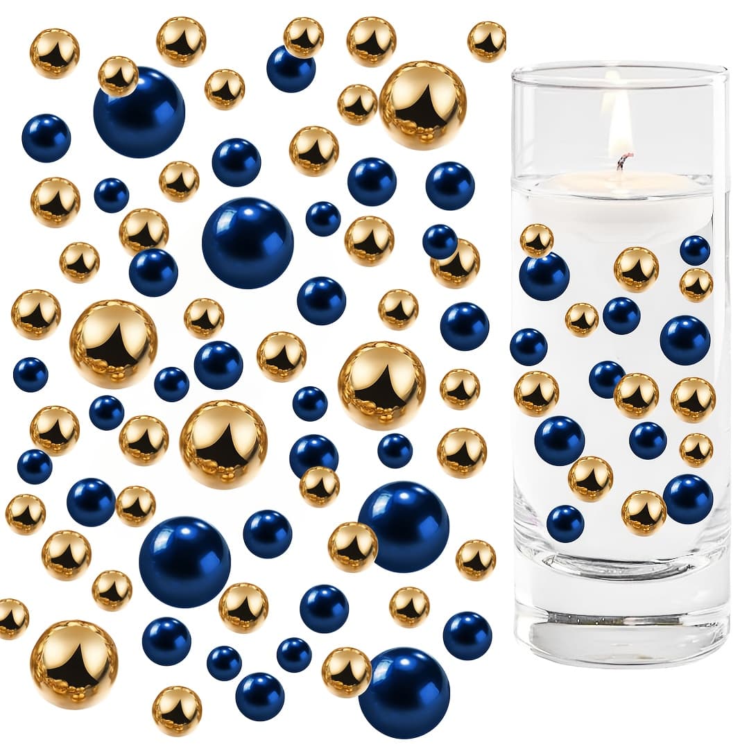 TEMU 630pcs Beads No Hole Pearl For Vases, Beads For Centerpiece, Home Birthday Weddings Party Decor, No Hole Decorative Filler, Table Centerpieces And Wedding Home Decor