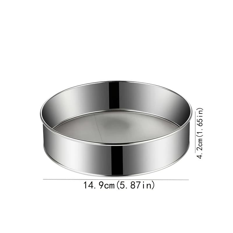 TEMU Stainless Steel Fine Mesh Flour Sieve - A Versatile Baking Tool For Cakes, Pies, - A Must-have Durable Kitchen Tool For Home Bakers