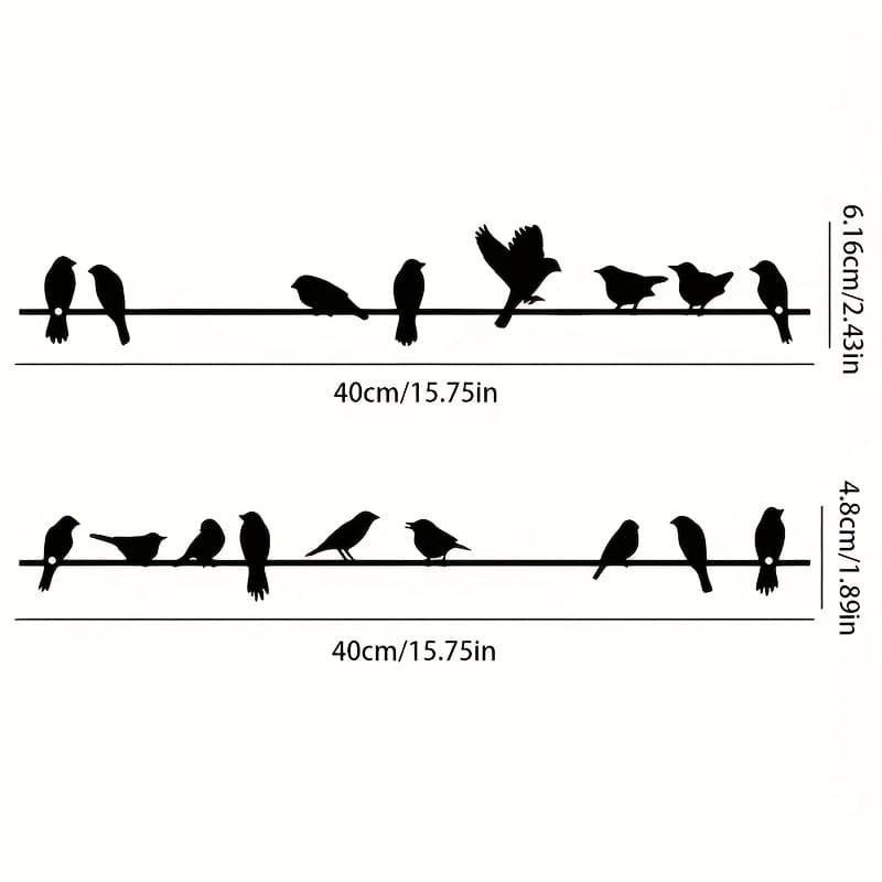 TEMU 2pcs Metal Bird Wall Art Set - Wall Carving Hanging Decor
