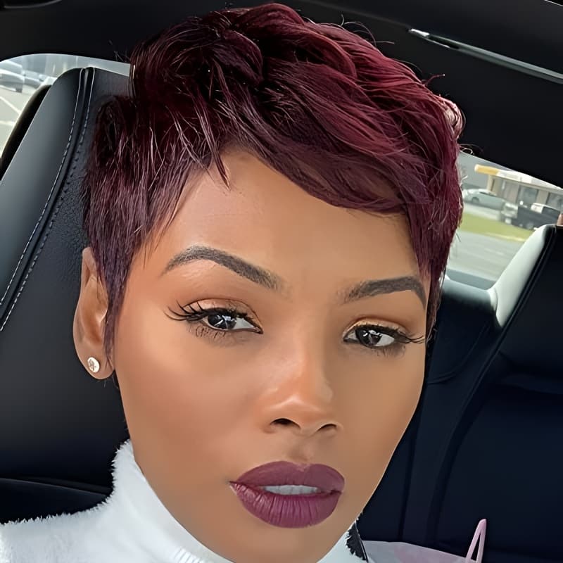 TEMU Stylish Short Wigs With Bangs, Perfect For Women. Synthetic Wigs Are Ideal For Short Hairstyles, Suitable For Halloween, Christmas Parties, And Music Festivals