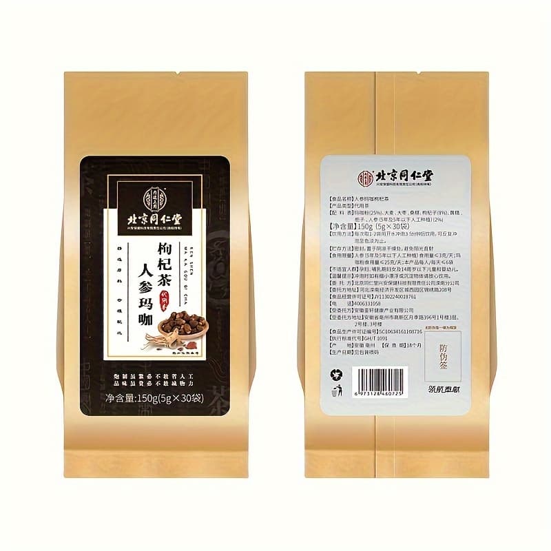 TEMU 150g (5.28oz) Ginseng Maca Goji Berry Tea, Pure Plant Tea, Focus, Restore Energy, Suitable For Tired People