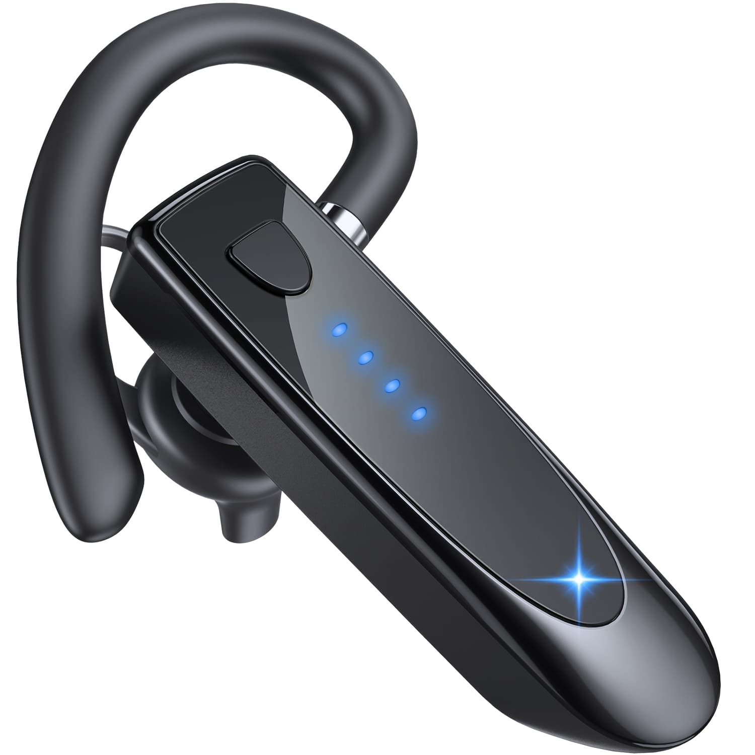 TEMU Wireless Bluetooth Headset, 29 Hrs 180 Hrs Standby Earpiece With Mic For Trucker , Connect 2 Devices For Iphone Laptop