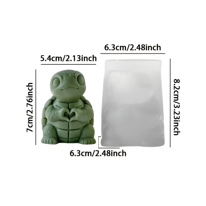 TEMU Reusable Turtle Frog Candle Mold Silicone - Decor For Unique Turtle And Frog Figures - , High Heat Resistance Candle Mold