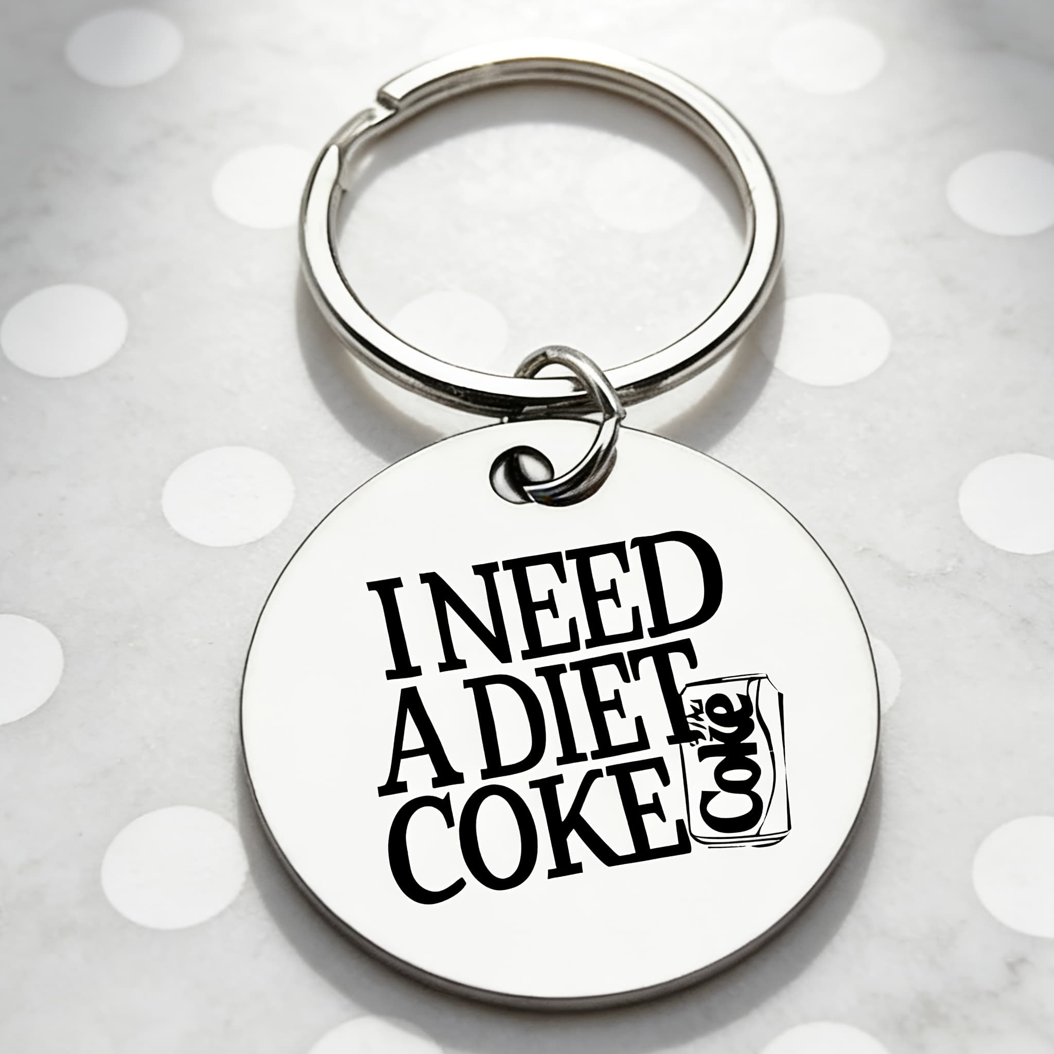 TEMU I Need A Diet " Fun Stainless Steel Keychain, A Gift That Shows Your Passion, Conveys Personality And Companionship, A Durable Everyday Accessory