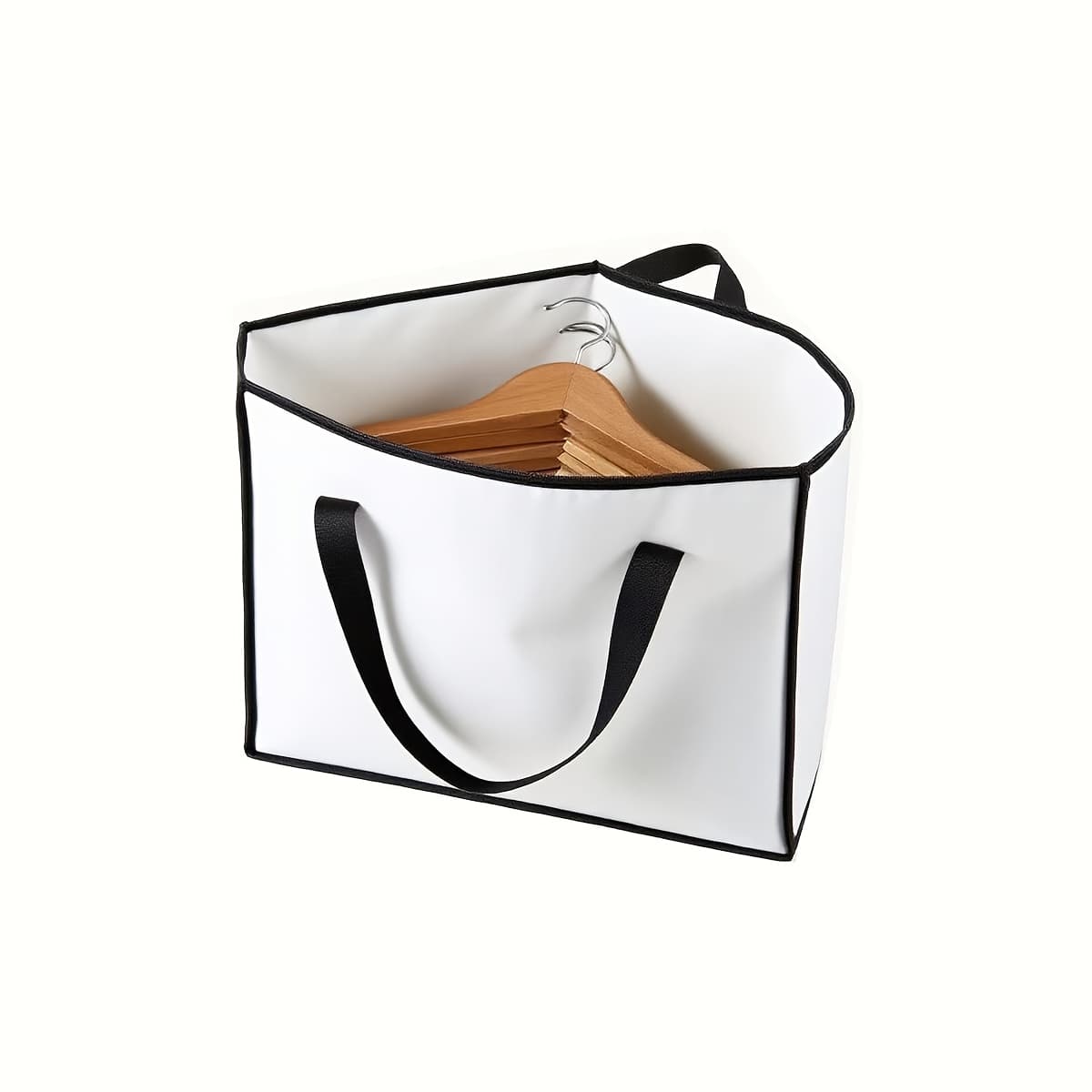 TEMU 1/2pcs Wardrobe Storage Bags, Triangular Storage Bags With Handles And Bases, Hanger Storage Bags, Beach Bags, Suitable For Travel, Outdoor, And Home Storage