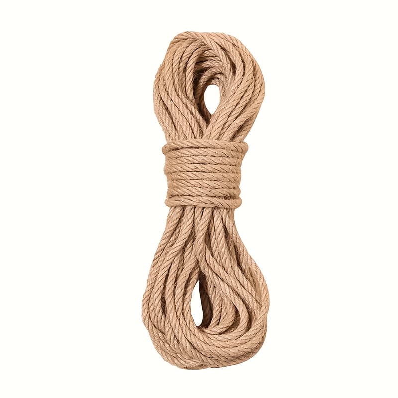 TEMU 5mm Thick Natural - Durable Weaving Cord For Crafts, Home Decor, Gardening, And Cat Scratching - 5mm X 10m, Jute Rope Suitable For Handicrafts
