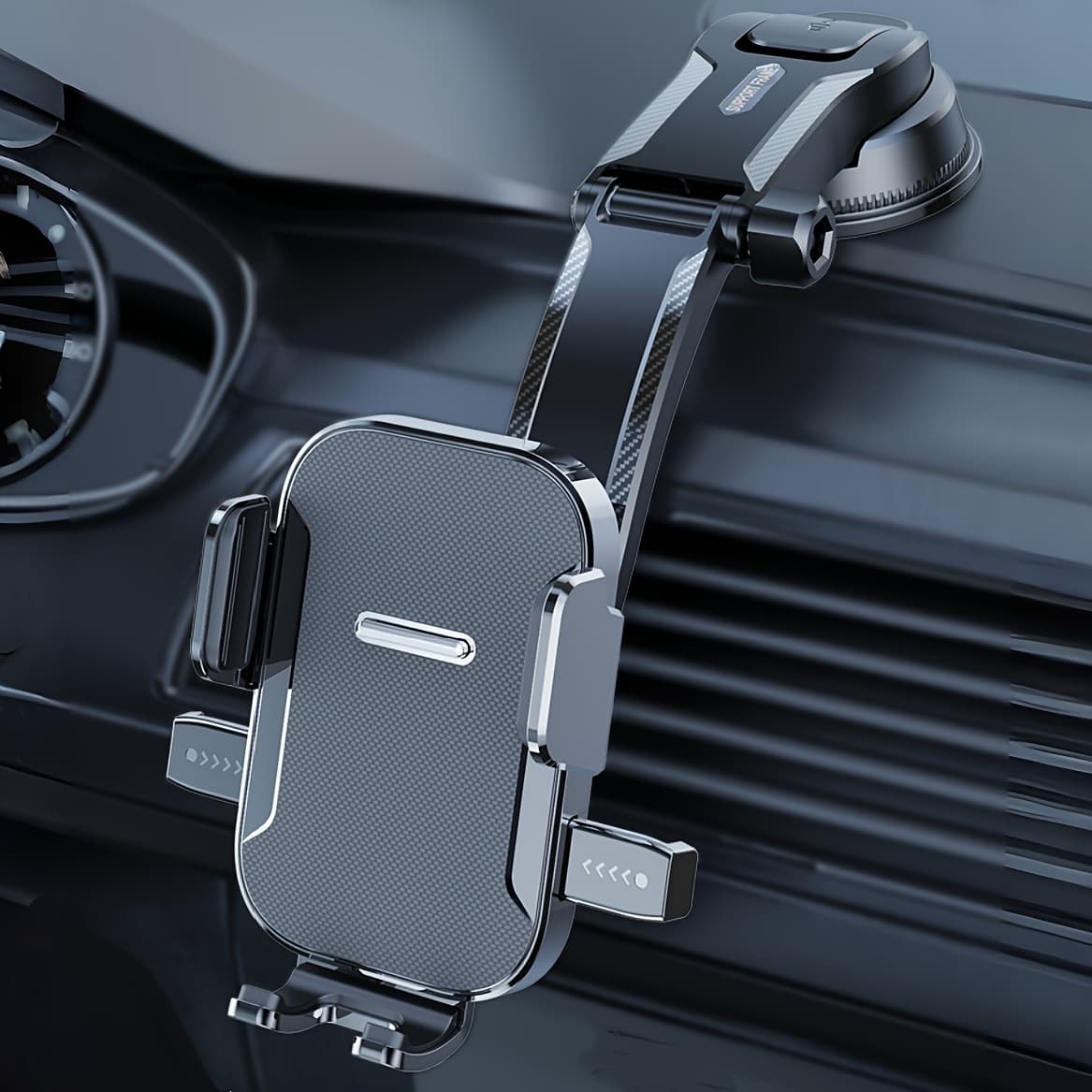TEMU Car Phone Holder Mount Dashboard, 360° Rotatable Adjustable Car Phone Stand With Strong Suction Cup, Anti-slip High Stability Car Phone Bracket Compatible With All Smartphones