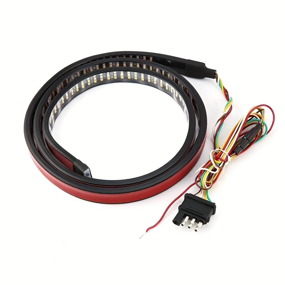 TEMU 60-inch Led Tailgate Light Bar For Pickup Trucks - 504-led 3-row Brake & , Easy Installation For Night Driving & Weekend