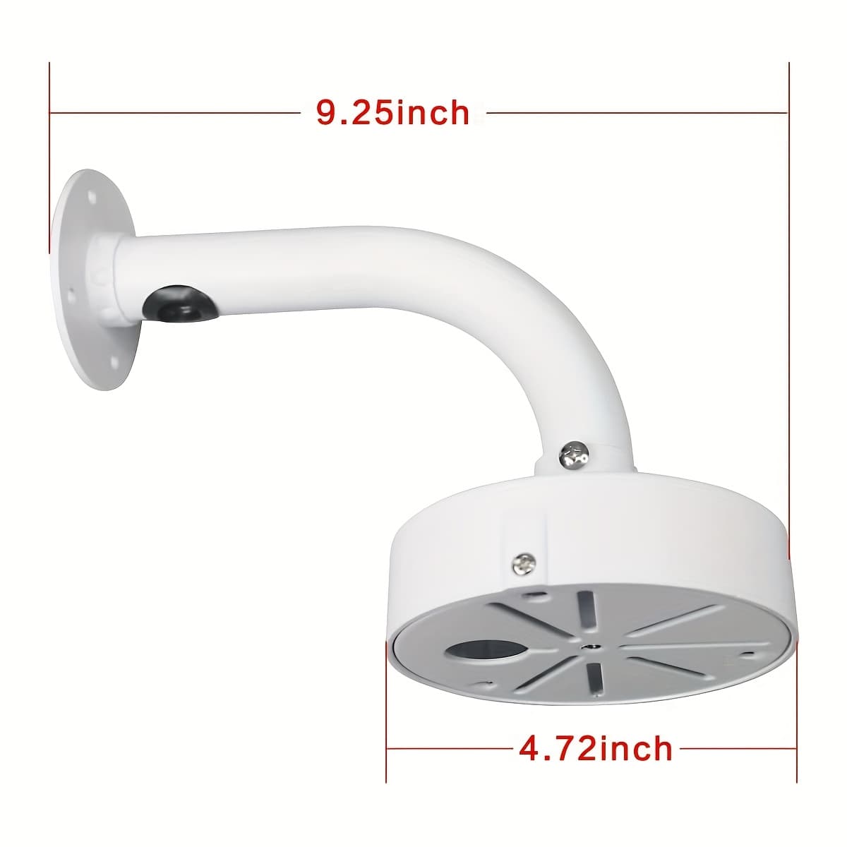 TEMU Security Camera Mounting Bracket, Aluminum Alloy L-shaped Wall Bracket, Compatible With Dome And Cameras, 8.6-inch Length, Built-in Cable Management Design, Suitable For Indoor And Outdoor Use