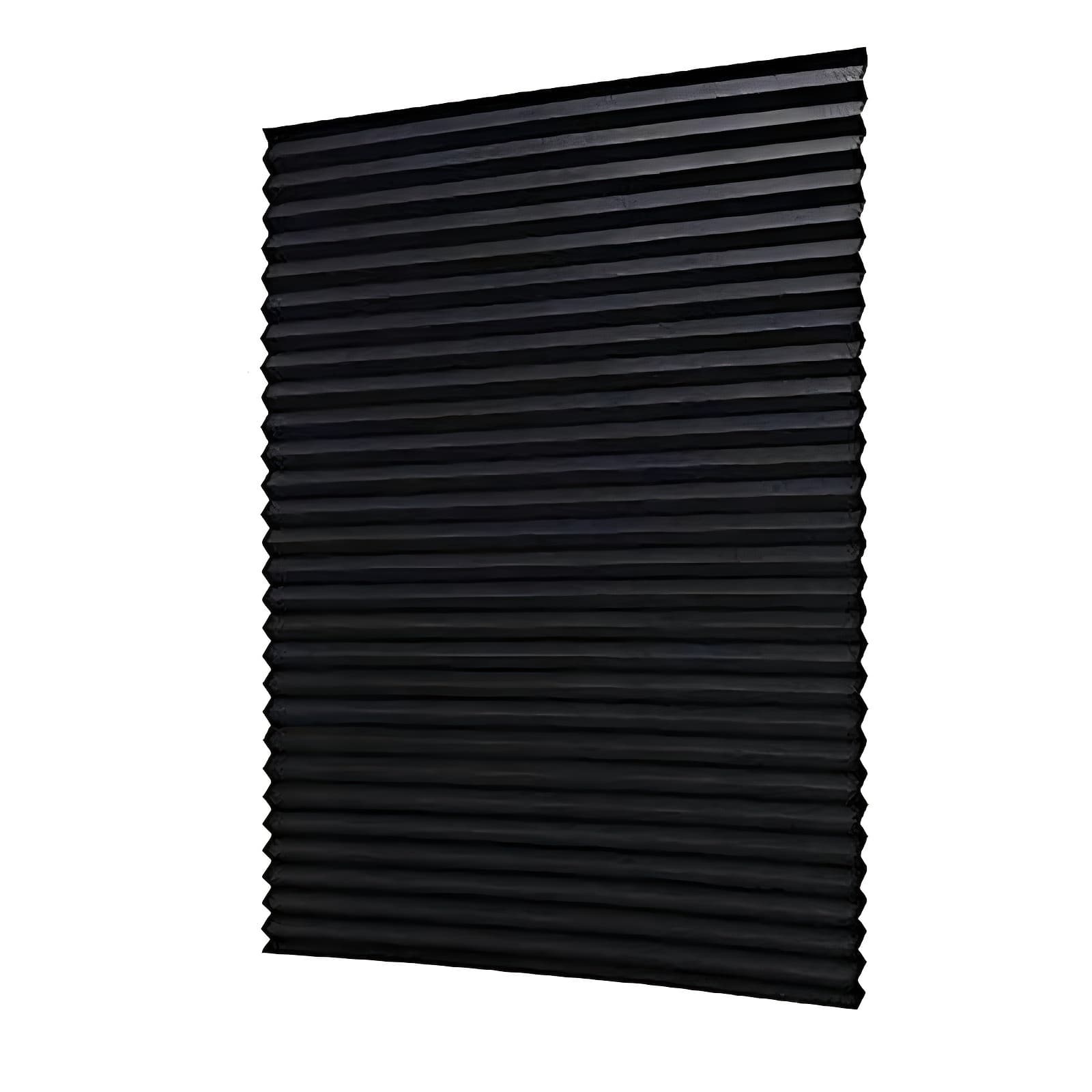 TEMU 1pc/high-density Non- Fabric/shade Curtain/pleated Design/diy Cuttable/semi-darkening Style/self-adhesive Top With Adhesive Strip/includes 2 Clips