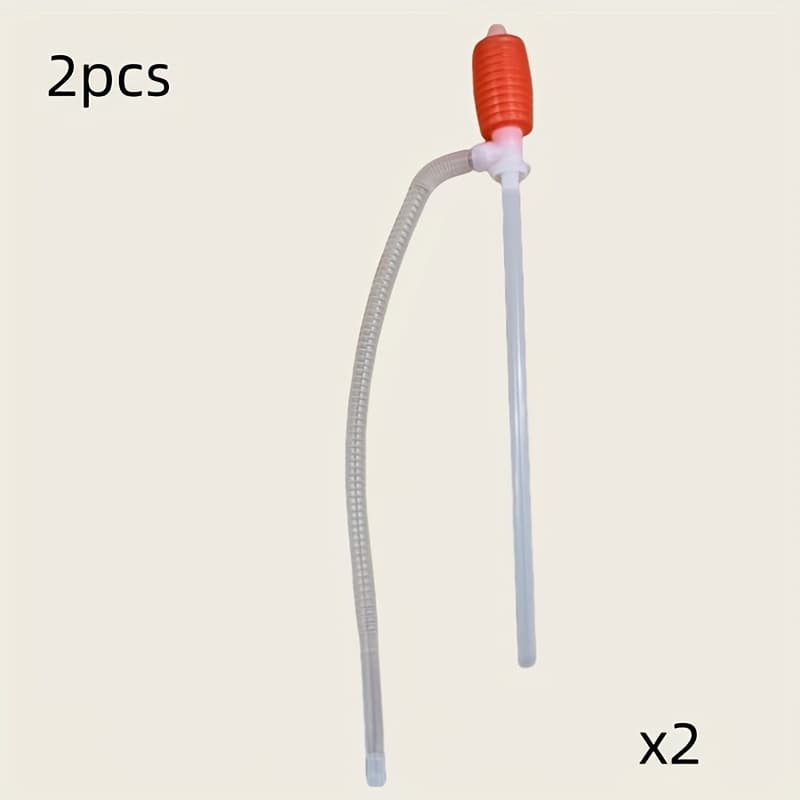TEMU 2-pack Pvc Manual Fuel Transfer Pump With Flexible Hose, Uncharged Automotive Fuel Suction Kit For American Car Series, Portable Fuel Diverter For Vehicle Repair And Maintenance
