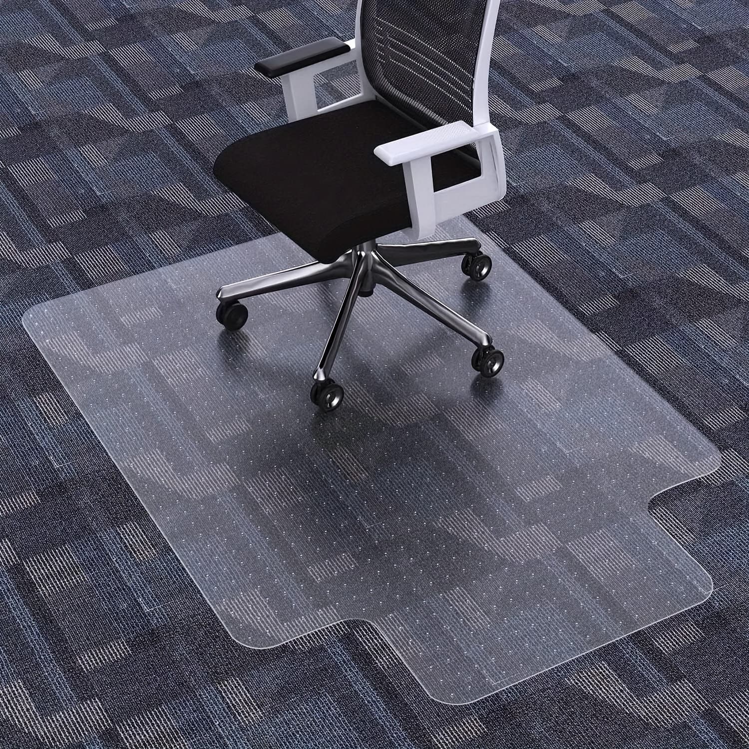 TEMU Home Office Chair Mat For Carpet Floor Office And Home Use Thick And Sturdy Transparent Desk Chair Mat With Lip And Studded Back For Pile Carpet Size 36" X 48"