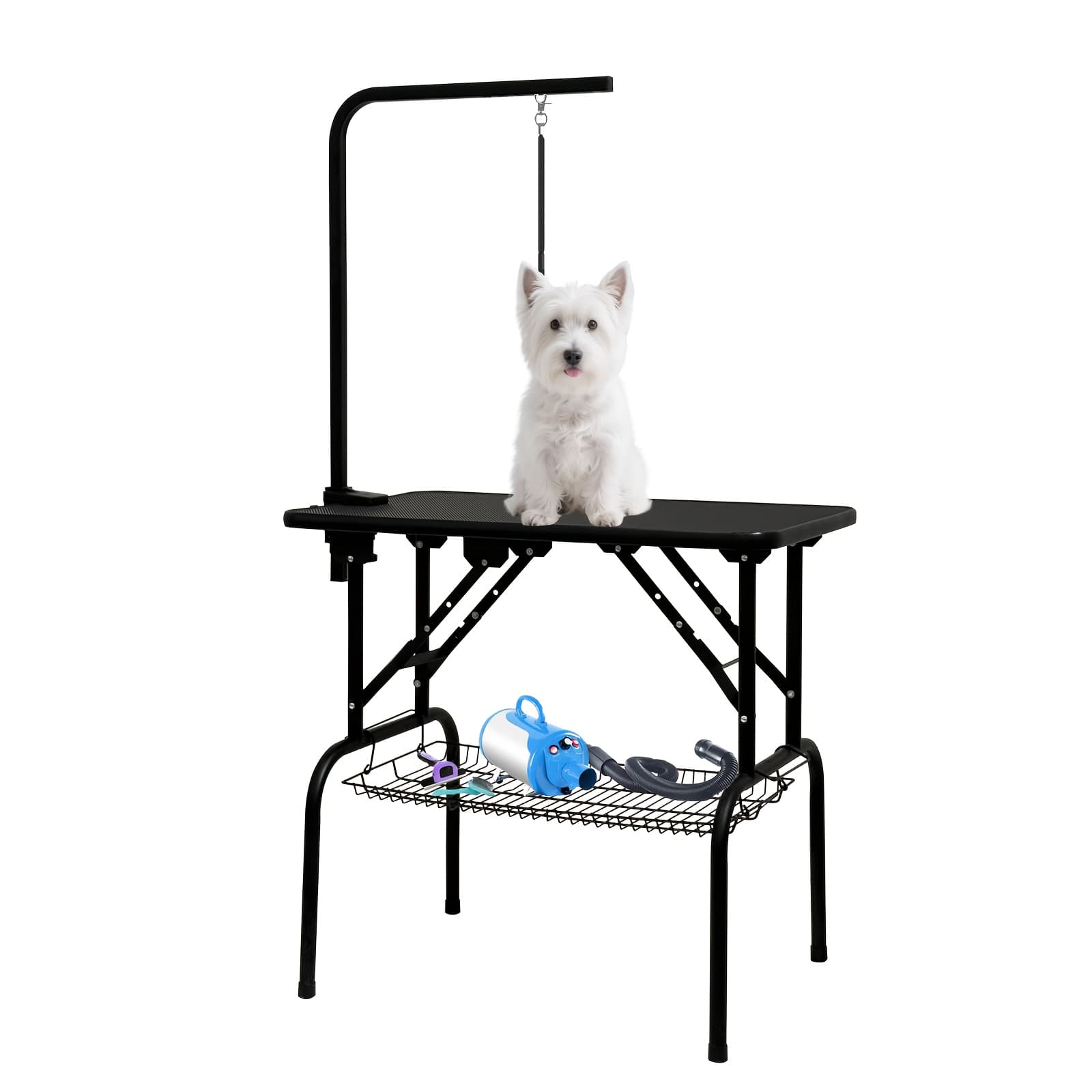 TEMU 32-inch Pet Grooming Table, Foldable To , With A Net For Storage, And With A Load Capacity Of 260 , Suitable For Home Or Professional Pet Shops. Christmas Gifts