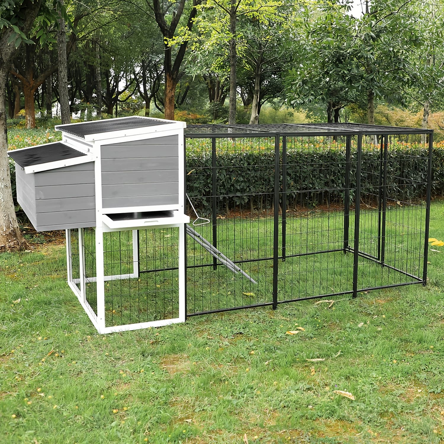 TEMU Chicken Coop, Large Wooden Chicken Coop With All- , Outdoor Chicken House For 10 Chickens Duck Coop Small Chicken Coop With Nesting Box And Rain, Ramps