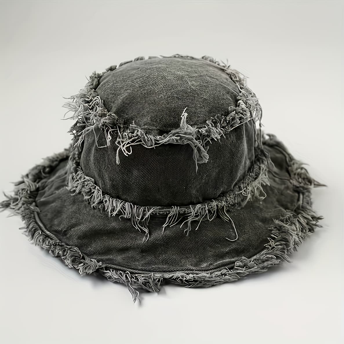 TEMU Vintage Bucket Hat Frayed Bucket Hats, Wide Brim Outdoor Sun Hats, Summer Beach