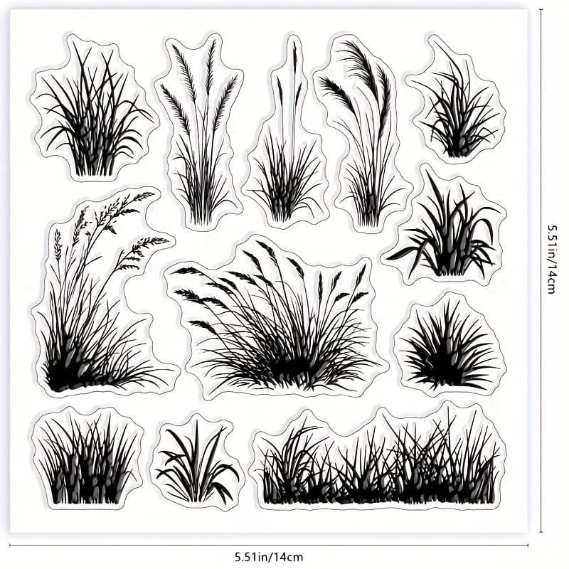 TEMU 1pc Plant Grass Stamp Scrapbooking Painting Tools Drawing Supplies Card Making