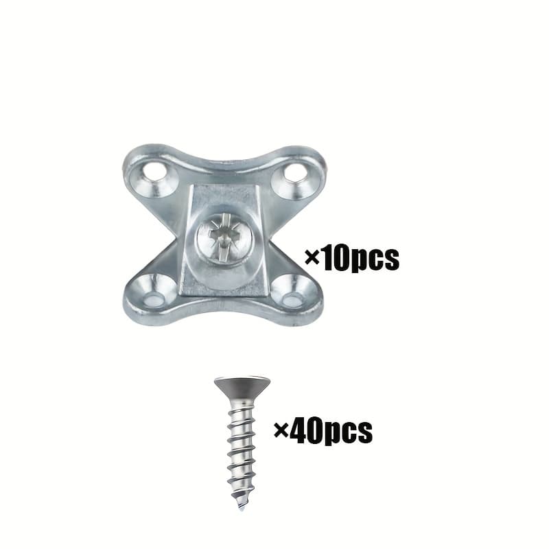 TEMU 50 Alloy L-shaped Brackets With Screws - Stylish Metal Furniture Support Connectors, Suitable For Cabinets, Drawers And Wardrobes | Durable And -resistant Hardware Additions