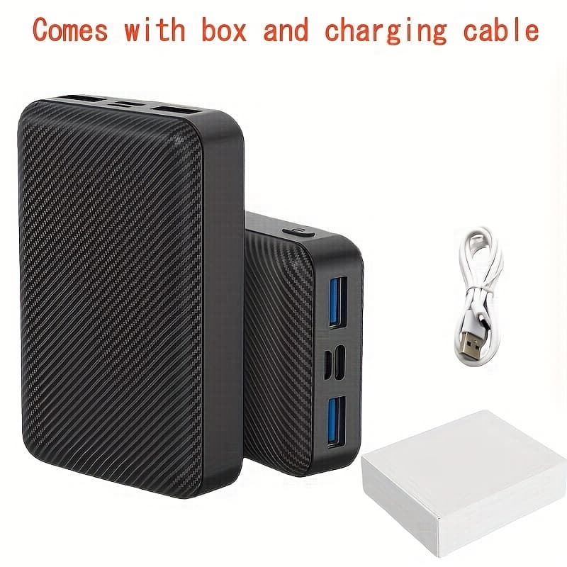 TEMU 20000mah Power Bank Portable Charger 5v 2.4a Fast Charging Battery For Heating Vest Jacket Scarf Socks Gloves