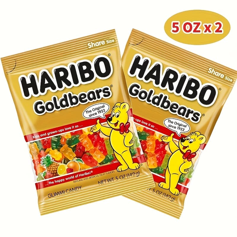 TEMU 2 Packages Of Gummy Bears - A Tasty Assortment Of Flavors, Each Weighing 5 Ounces, Ideal For Party Favors Or Birthday Treats