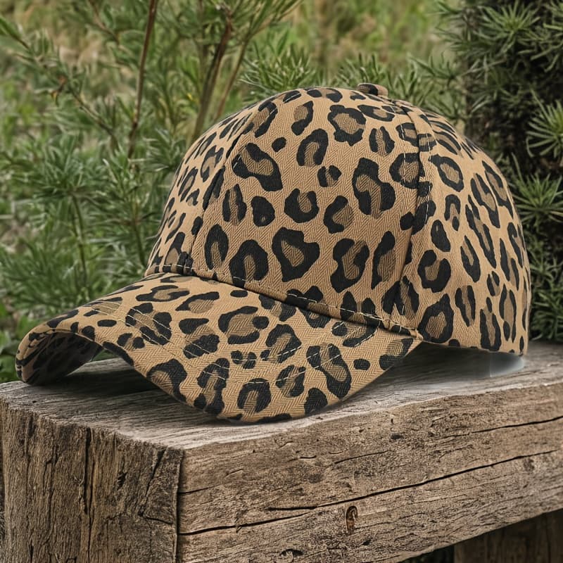 TEMU Leopard Print Trend Women's Baseball , Daily Casual Visor, Outdoor Wind And Comfortable , Spring And Summer