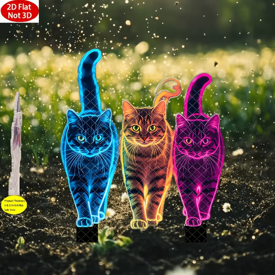TEMU 2d Flat, [2d Flat] 2d Flat 1pc Neon Garden Decor, 2d Flat