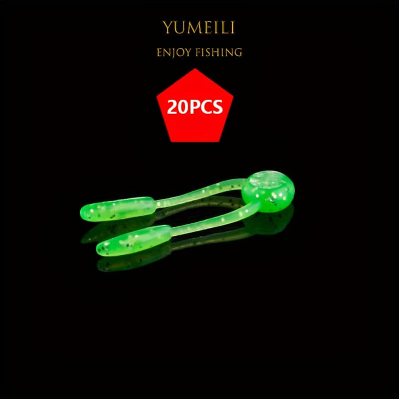 TEMU 20pcs Micro Mini Lure Soft Bait Small Hopping Bean Fake Bait Fish Lure - Suitable For Vertical And Root Fishing Lures