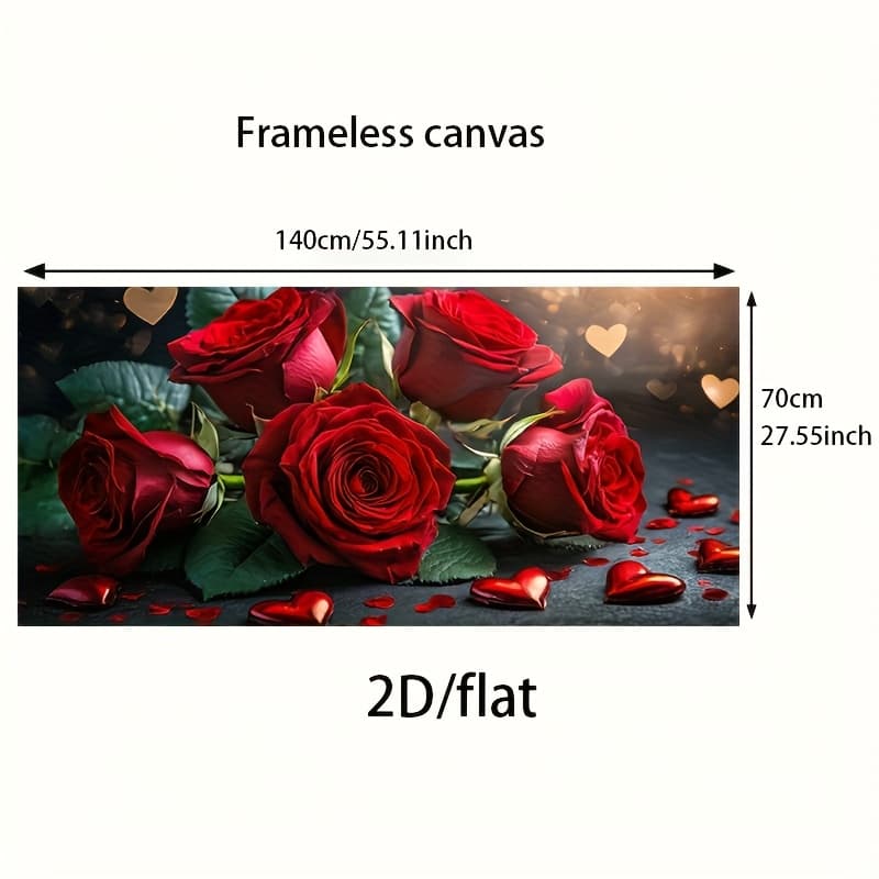 TEMU 2d/flat 1pc 27.55inch*55.11inch/ 70cm*140cm Frameless Modern Wooden Wall Canvas Painting Art For Living Room Modern Canvas Poster For Bedroom And Living Room Decoration Cuadros No Frame thumbnail 3