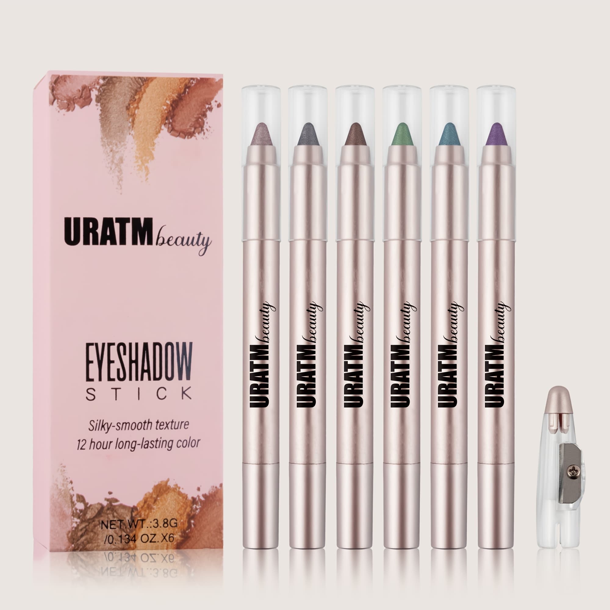 TEMU 6pcs Foaming Eyeshadow Pen Set, Eyeshadow Pen For Eye , Valentine's Day Eyeshadow Gift Box