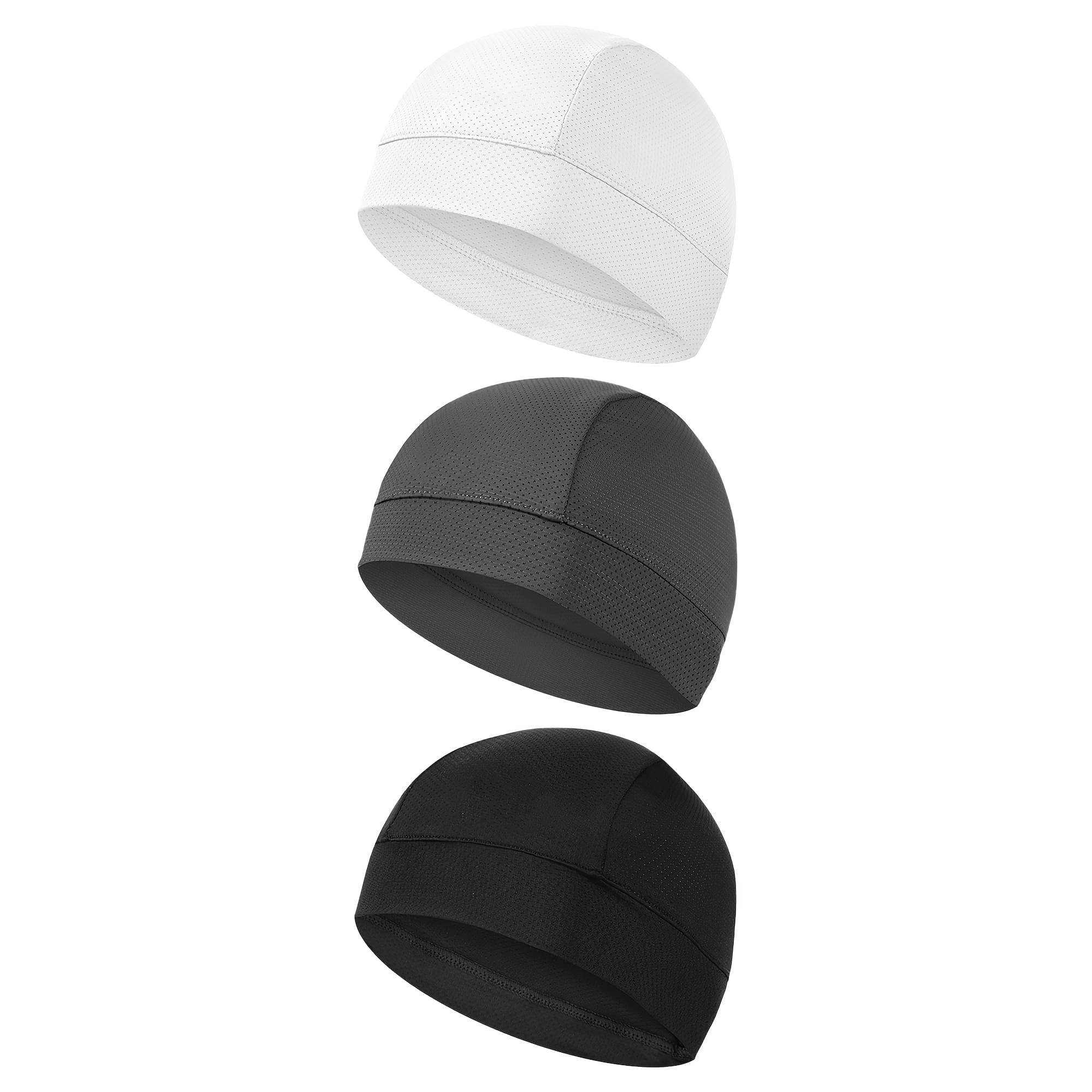 TEMU 3pcs Breathable Cycling Caps - Quick-, For Helmets, Perfect For Running & Outdoor Sports
